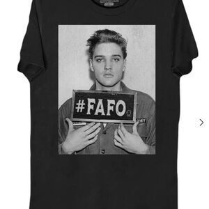 Classic Black Graphic Elvis Tee